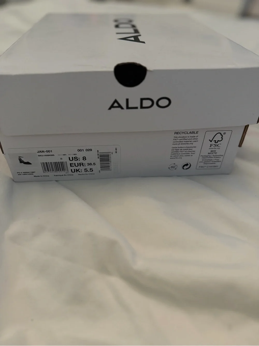 Aldo ‘Jan’ Black Pointed Toe Ankle-Strap Block Heels - Picture 5 of 5